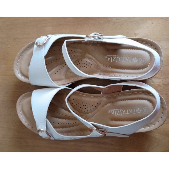 Patrizia Spring Step "Shantay" White Wedge Platform Sandal Women 42 (US10.5 -11) - Picture 7 of 12